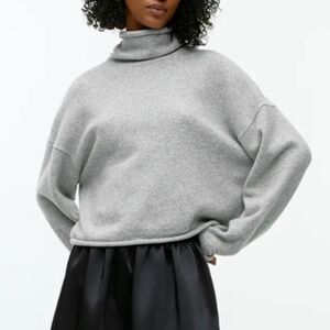 ARKET High-Neck Wool Jumper Size S. Light Gray
